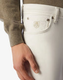 BLUGI CORNELIANI, Stretch Denim, 5 Pocket, Slim Fit, White