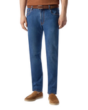 BLUGI CORNELIANI, Stretch Denim, Regular Fit, Classic Blue