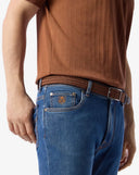 BLUGI CORNELIANI, Stretch Denim, Regular Fit, Classic Blue