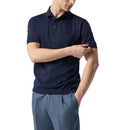 TRICOU CORNELIANI, Polo Design, Button Up, Navy Blue