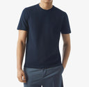TRICOU CORNELIANI , Round Neck, Print, Cotton, Navy Blue