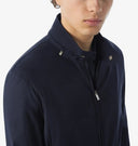 Jacheta CORNELIANI, Semi-lined blue technical wool bomber jacket