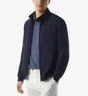 Jacheta CORNELIANI, Semi-lined blue technical wool bomber jacket