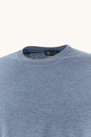 Tricou PAUL&SHARK, COTTON & SILK Silk and cotton T-shirt with micro stripe pattern