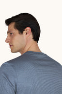 Tricou PAUL&SHARK, COTTON & SILK Silk and cotton T-shirt with micro stripe pattern