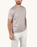 Tricou PAUL&SHARK, Silk and cotton T-Shirt with micro stripe pattern