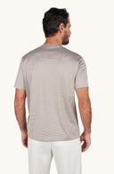 Tricou PAUL&SHARK, Silk and cotton T-Shirt with micro stripe pattern