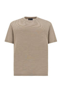 Tricou PAUL&SHARK, Silk and cotton T-Shirt with micro stripe pattern