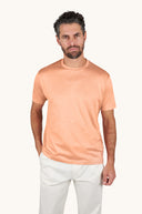 Tricou PAUL&SHARK, Silk and cotton T-shirt with micro stripe pattern