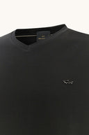 Tricou PAUL&SHARK, Double mercerised cotton jersey V-neck T-shirt
