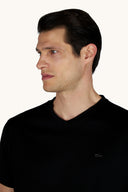 Tricou PAUL&SHARK, Double mercerised cotton jersey V-neck T-shirt