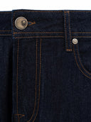 BLUGI CORNELIANI, Clasic Slim-fit Denim Pants, Bleumarin