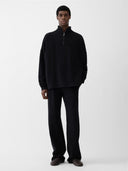 Pulover JACQUEMUS Rond Carré cu fermoar scurt – Negru