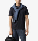 TRICOU CORNELIANI, Navy blue crew neck cotton
