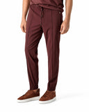 PANTALONI CORNELIANI, technical wool fabric joggers, Brown