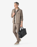 PANTALONI CORNELIANI, technical wool chinos, Dark Beige