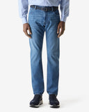 BLUGI CORNELIANI, 7.2 o.z. stretch denim jeans, Blue