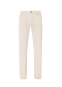 Jeans CORNELIANI, dyed stretch cotton jeans, Cream