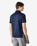 Tricou CORNELIANI, button-up lisle thread polo shirt, Bleumarin