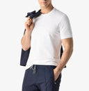 Tricou CORNELIANI, White crew neck stretch cotton jersey t-shirt