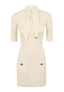 Rochie ELISABETTA FRANCHI, Mini dress in knit fabric with jewel buttons