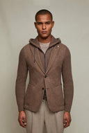 Jacheta LBM, IVAN wool jersey blazer, Maro