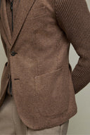 Jacheta LBM, IVAN wool jersey blazer, Maro