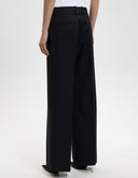 Pantaloni OFF WHITE, Black wool trousers with logo
