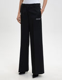 Pantaloni OFF WHITE, Black wool trousers with logo