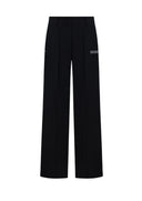 Pantaloni OFF WHITE, Black wool trousers with logo