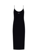 Rochie OFF WHITE, Black midi dress with contrasting OFF logo