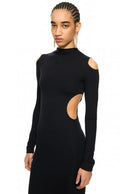 Rochie OFF WHITE, Sleek Meteor Dress, Negru