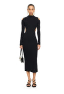 Rochie OFF WHITE, Sleek Meteor Dress, Negru