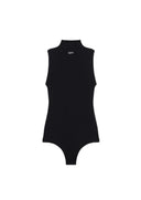 TOP OFF WHITE, Off Stamp Rib Kat Top, Negru