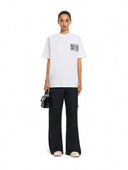 Tricou OFF WHITE, Embroidered Paisley Logo T-Shirt