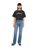 Tricou OFF WHITE,Bookish Flower Crop Tee