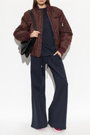 Pantaloni OFF WHITE, NAVY BLUE Wide-leg sweatpants