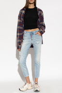 Bluza DSQUARED2,  Wool top with embroidered logo, Negru