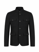 Jacheta GRAN SASSO,flannel wool - Negru