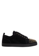 Sneakers Christian Louboutin, Spikes Design, Black, Light Gold
