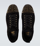 Sneakers Christian Louboutin, Spikes Design, Black, Light Gold