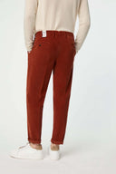 Pantaloni L.B.M 1911, Patterned Cotton Velvet, Brick Red