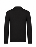 Bluza GRAN SASSO, silk and wool polo, Negru