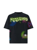 Tricou DSQUARED2, graffiti-print T-shirt, Negru