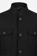 Jacheta GRAN SASSO,flannel wool - Negru
