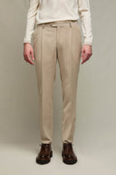 Costum L.B.M 1911, JAMES pinstripe suit, Bej