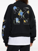 Jacheta OFF WHITE,floral-print Arrows zip-up sweatshirt