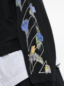 Jacheta OFF WHITE,floral-print Arrows zip-up sweatshirt