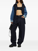 Jacheta OFF WHITE,arrows-print denim shirt