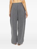 Pantaloni DSQUARED2, Wide-leg trousers with drawstring, Lana, Gri